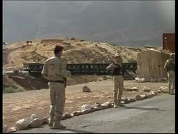 Iraqi and Kurdish troops near border with Turkey; security checkpoints News Clip