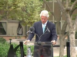 President Bill Clinton Supports Prop 87 Stock Footage