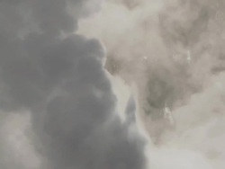 MS Steam erupting from geyser / Yellowstone National Park, Wyoming, United  Stock Footage