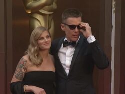 Ethan Hawke at the 86th Annual Academy Awards - Arrivals Stock Footage