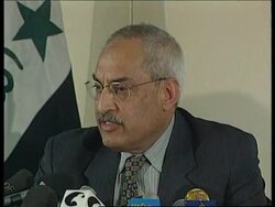 IRAQ: IRAQI ADVISER AMIR AL SA'ADI PRESS CONFERENCE News Clip