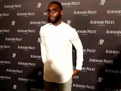 Tinie Tempah at the Lebron James  press conference Stock Footage