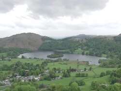 Flight Towards Grasmere Stock Footage