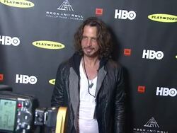 Chris Cornell at 28th Annual Rock and Roll Hall Of Fame Induction Ceremony - Arrivals 4/18/2013 in Los Angeles, CA.(Footage by WireImage Video/Getty Images Entertainment Video) Stock Footage