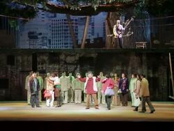 WS ZO Artist performing modern Qinqiang opera in theater and Qinqiang is representative folk opera of northwest China  AUDIO  / xi'an, shaanxi, china Stock Footage