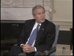 Israeli PM meeting Bush, comments Instructional Video