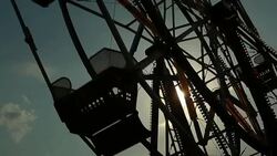 Roller Coaster at Playground Under Sunlight Stock Footage