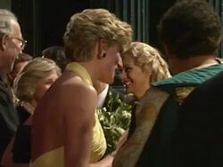 Prince Charles and Princess Diana meet Kiri Te Kanawa and Placido Domingo backstage at the Opera... News Clip