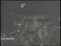 1944: AERIAL BOMBING: JAPAN:  VS U.S. bomber aircrafts firing on Japanese harbors, shipping installations, U.S. fighter airplanes &amp; bomber aircrafts, including partial Curtis Helldiver bomber (unconfirmed) in frame flying in sky. WWII, airstrike Instructional Video