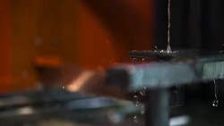 Electrical discharge spark eroding with water Stock Footage