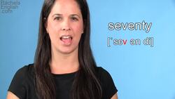 How to Pronounce SEVENTY -- American English Instructional Video
