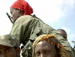 Somali militia men Stock Footage