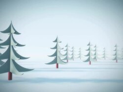 Christmas forest and gifts. Loop Stock Footage