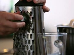 Grating zucchini Stock Footage