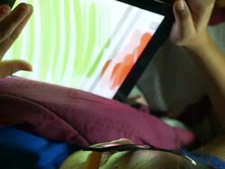 Learning new things from digital tablet Stock Footage