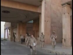 Troops at Saddam's former palace mark July 4 News Clip