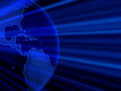 Globe with Light Rays, HD Background Stock Footage