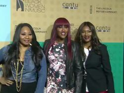 Cheryl 'Coko' Clemons, Tamara 'Taj' Johnson-George, Leanne 'Lelee' Lyons at 5th Annual ESSENCE Black Women In Music Event Celebrating Breakthrough Artist Emeli Sande at 1 OAK on 2014-01-22 in West Hollywood, California. Stock Footage