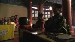 Taoist monks chant in the Bai Yun Guan Temple in Beijing. Stock Footage