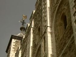 ZO Weather vane on Tower of London / Westminster, London, UK Stock Footage