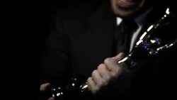 Proud celebrity poses for photos with awards trophy at awards show Stock Footage