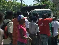 CLEAN:Haiti camp residents protest lack of food News Clip
