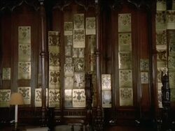 Arms of the Knights of the Order of the Garter, St Georges Chapel, Windsor, Berkshire, England, UK Stock Footage