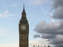 Big Ben and Parliament time-lapse. London sunset. Day to night Stock Footage