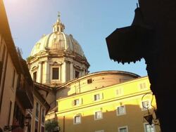 Domes of Rome at Sunset Stock Footage