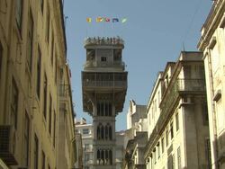 MS Santa Justa lift / Lisbon, Portugal Stock Footage