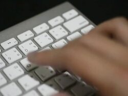Typing on a Keyboard Stock Footage