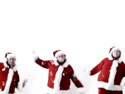 Santa Line Dancing Stock Footage