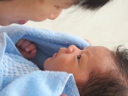 Baby and mother Stock Footage