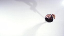 SLO MO CS Female figure skater in a standing spin Stock Footage