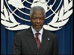 UN Sec'y Gen on upcoming Darfur visit, ICC, Afghan elex News Clip