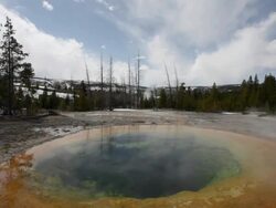 Morning Glory Pool Stock Footage