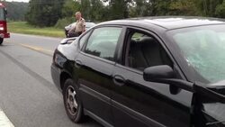 Traffic Car Accident and Police Car Stock Footage