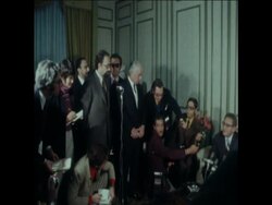 SYND 9-11-73 HENRY KISSINGER PRESS CONFERENCE IN JORDAN Instructional Video