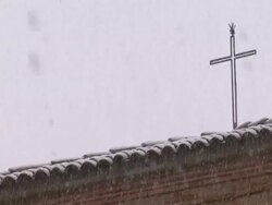 HD: Cross and snow Stock Footage