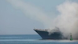 missile attack warship Stock Footage