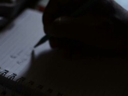 Write a note. Stock Footage