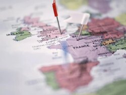 Europe Map Stock Footage