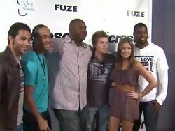 Corbin Bleu, Matthew 'Mdot' Finley, Chris Brochu, Nicole Gale Anderson at the 4th Annual Please Mr. President Workshop And Fundraising Event Benefitting Children Mending Hearts at Los Angeles CA. (Footage by WireImage Video/GettyImages) Stock Footage