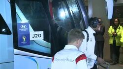 CLEAN : World Cup: Germany arrive in Rio for the final News Clip