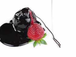 strawberry in chocolate Stock Footage