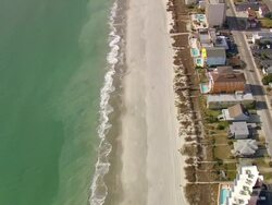 MS AERIAL TU Shot of houses at North Myrtle Beach / South Carolina, United States Stock Footage