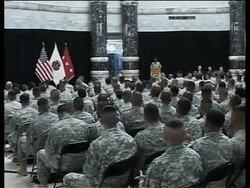 Immigrant soldiers take oath to become US citizens Instructional Video