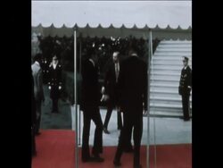 SYND 13-3-74 HUSSEIN MEETS NIXON AND KISSINGER News Clip