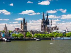 Cologne Skyline Stock Footage