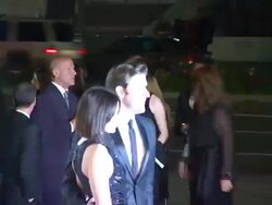 Emily Blunt, John Krasinski at the LACMA Hosts Inaugural Art + Film Gala Honoring Clint Eastwood And John Baldessari Presented By GUCCI at Los Angeles CA.  Stock Footage